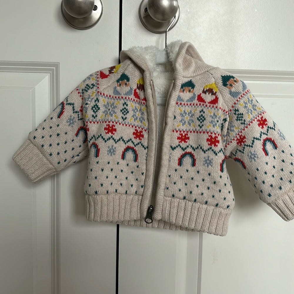 Hanna Andersson Gnome Jacket/knit sweater baby